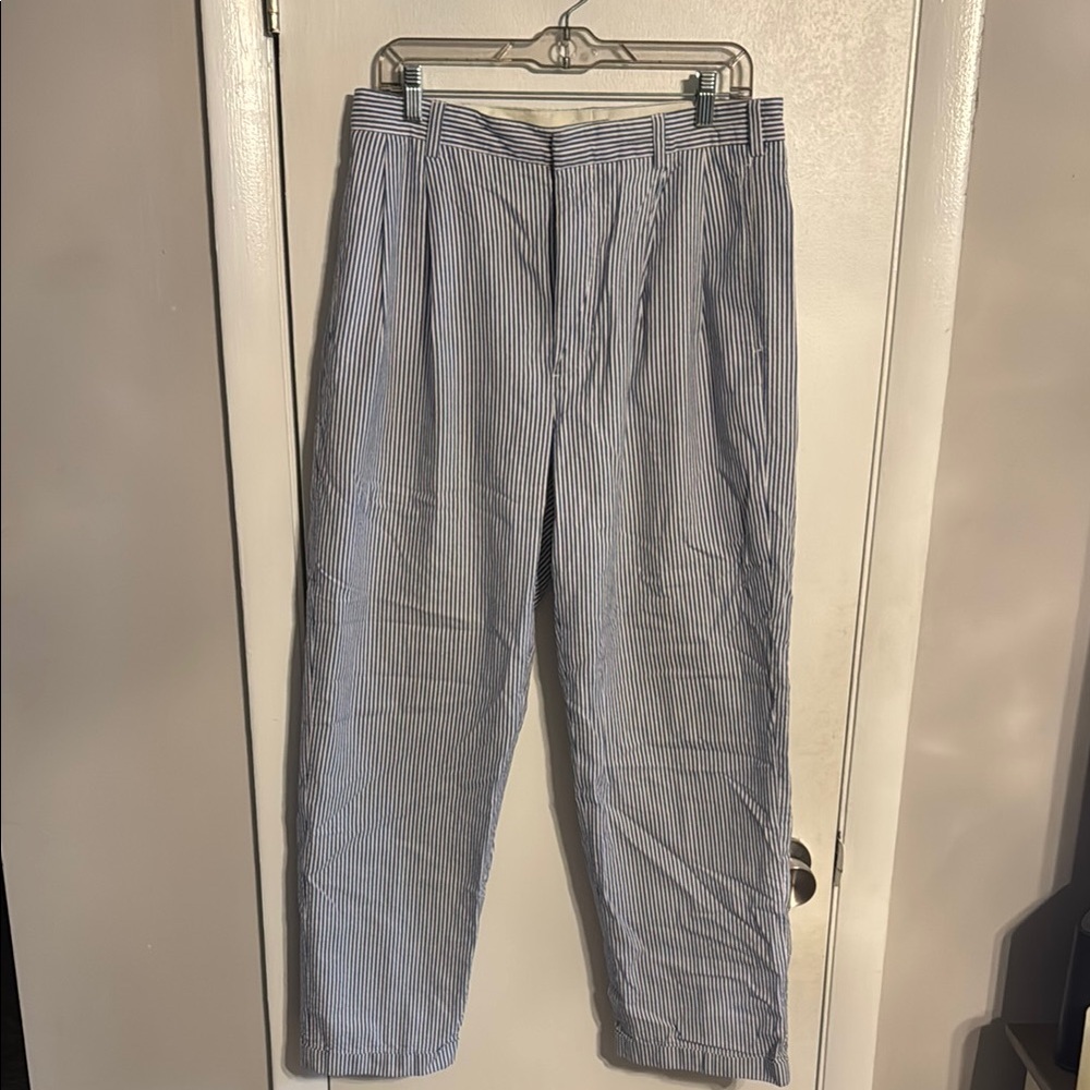 Jos. A. Bank Men's Light Blue Striped Dress Pants